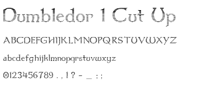Dumbledor 1 Cut Up font